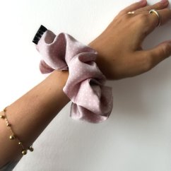 MURU limitka gumička - růžový puntík úzká/velká