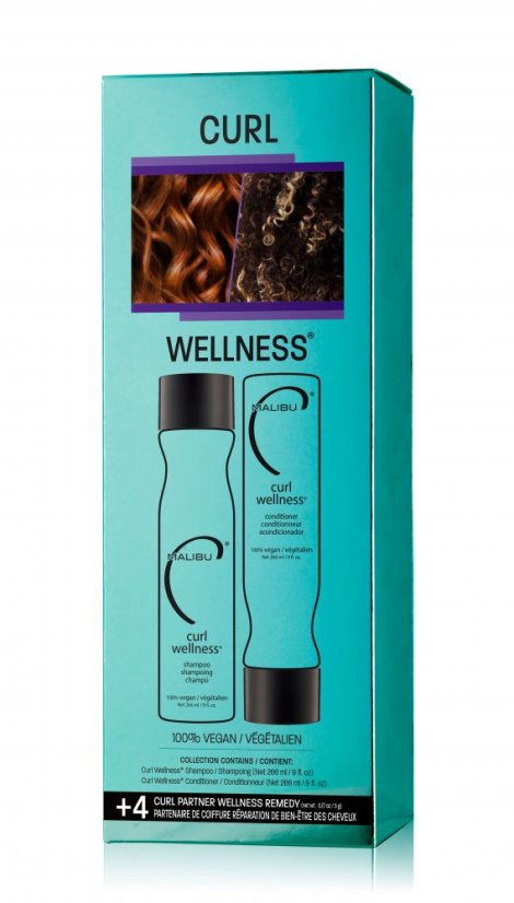 Sada pro vlnité a kudrnaté vlasy curl wellness Malibu C