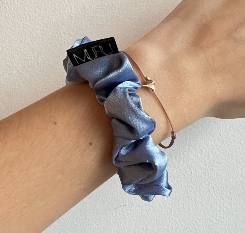 MURU gumička lesklá - více barevných variant - Barva gumičky: Baby blue